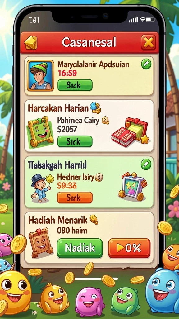 ular288 - Tampilan menu utama ULAR288 yang menarik dan user-friendly.